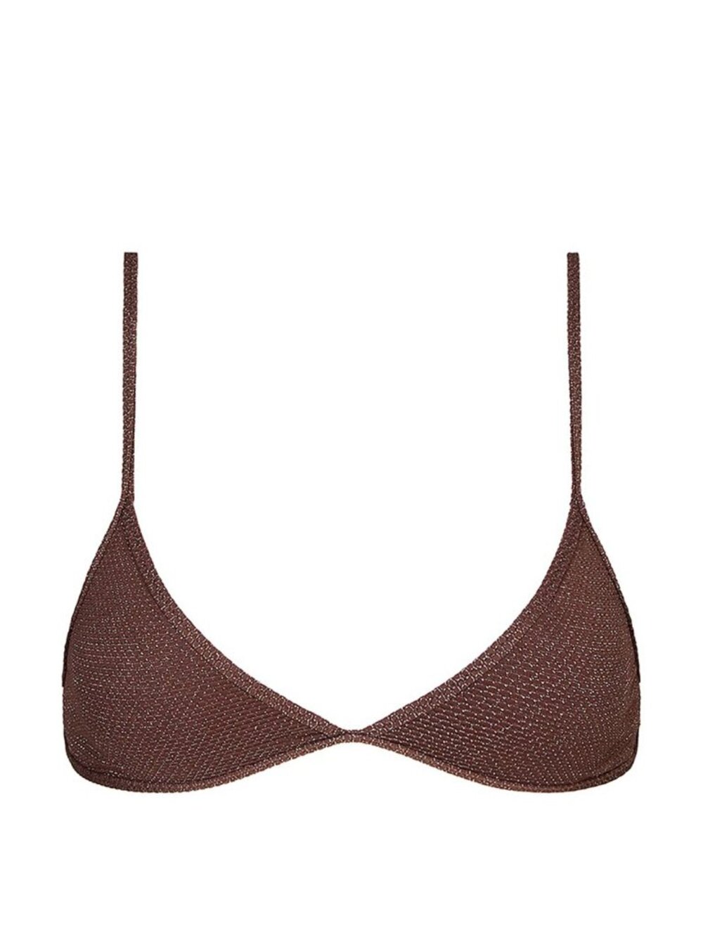 New! Tropic of C Coffee Lurex Ischia Bralette Bikini Top Size Small 34319